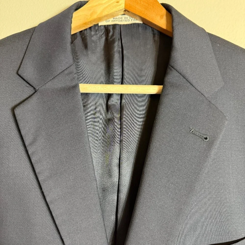 Joseph Abboud Wool Sport Coat Dinner Jacket Blazer Men's 40L Navy Blue